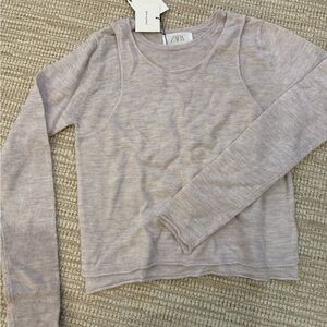 Zara Girls Lavender Alpaca Blend Sweater